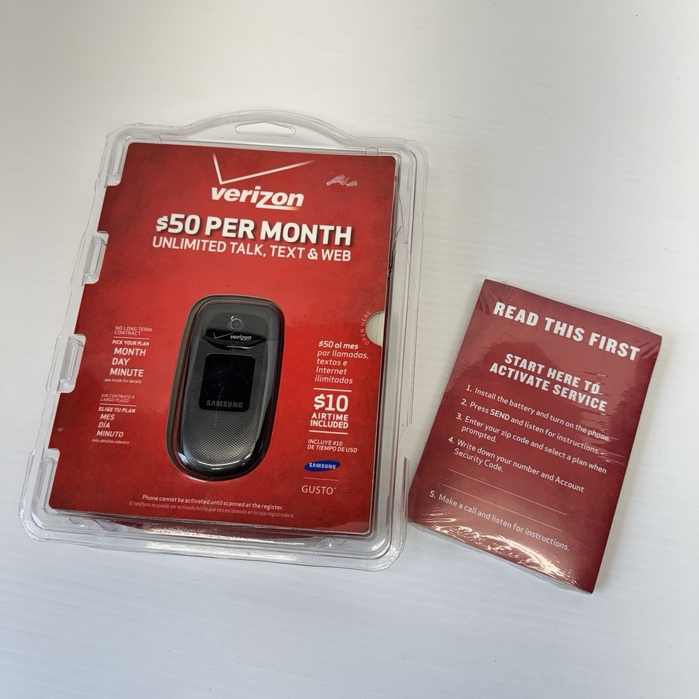 Samsung SCHU360EPP Gusto Verizon Camera  Phone Verizon Prepaid Cell Tested Read